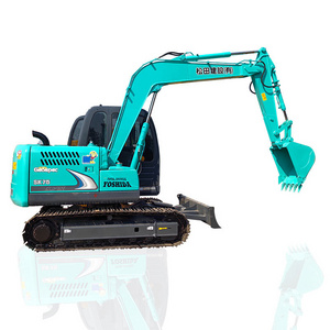 Used 7 ton second hand Kobelco SK75-3  mini hydraulic pump excavator caterpillar small digger for sale