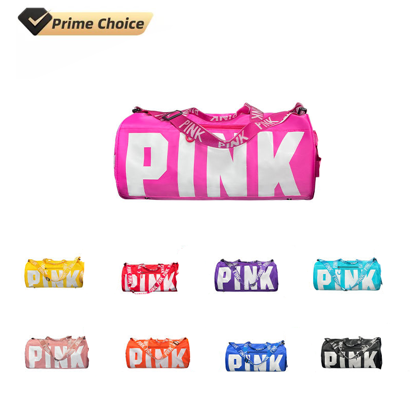 2023 Hot Selling Pink Duffle Travel Set Spend The Night Weekender Gym Overnight Duffle Bags For Women And Teddy Bear Slipper