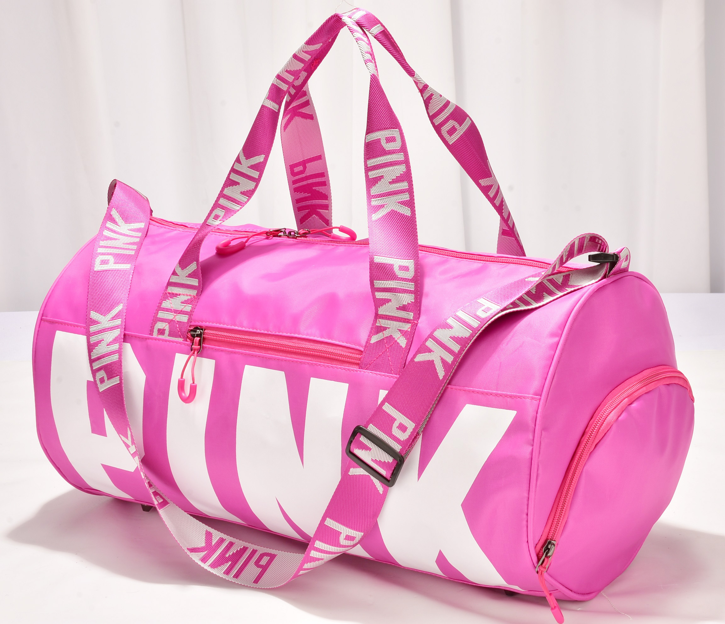 2023 Hot Selling Pink Duffle Travel Set Spend The Night Weekender Gym Overnight Duffle Bags For Women And Teddy Bear Slipper