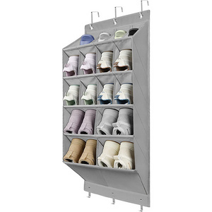 2023 Customization Over the Door Shoe Organizer, Hanging Shoe Organizer with 16 Large Deep Pockets