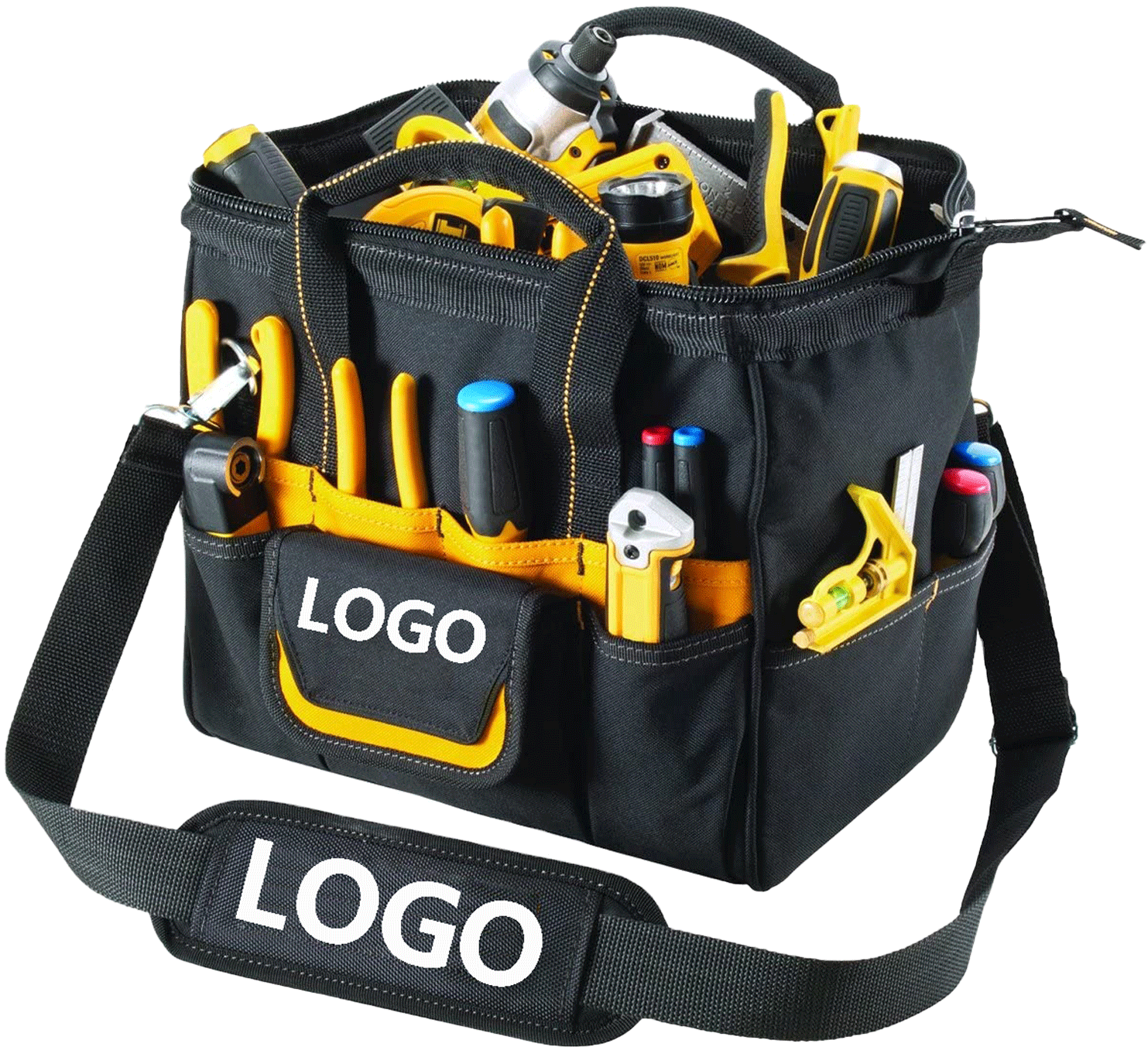 Custom waterproof heavy duty durable Foldable Durable Multi-pockets canvas veto tool bags