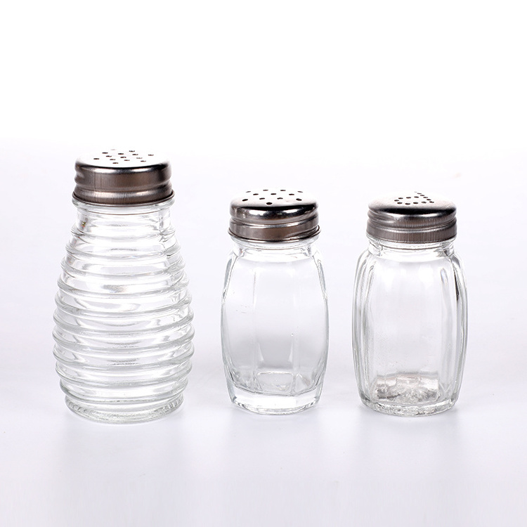 Salt And Pepper Shaker Top Spice Bottles Glass Condiment Packaging