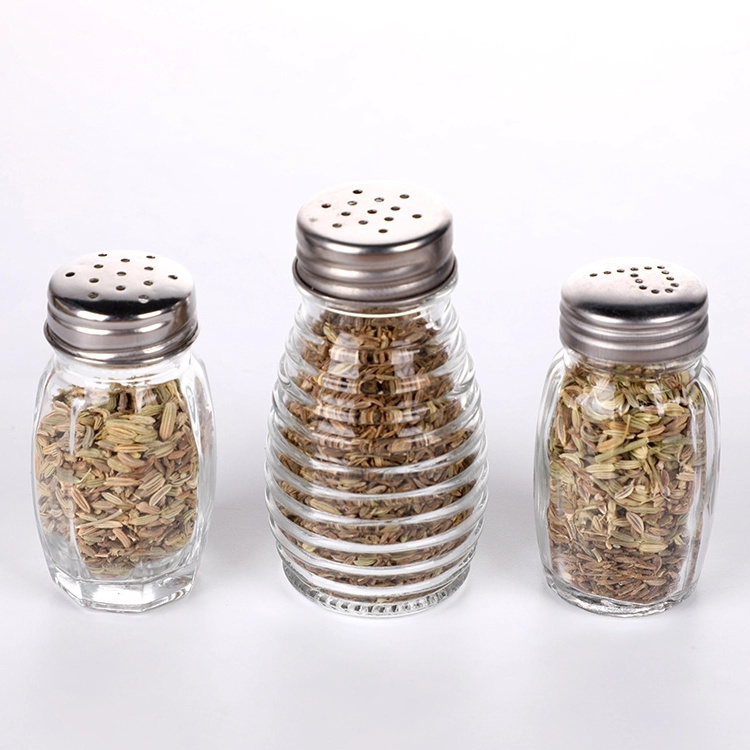 Salt And Pepper Shaker Top Spice Bottles Glass Condiment Packaging