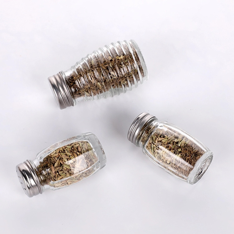 Salt And Pepper Shaker Top Spice Bottles Glass Condiment Packaging