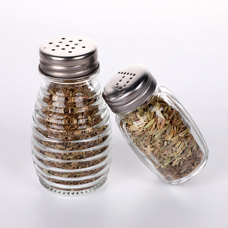 Salt And Pepper Shaker Top Spice Bottles Glass Condiment Packaging