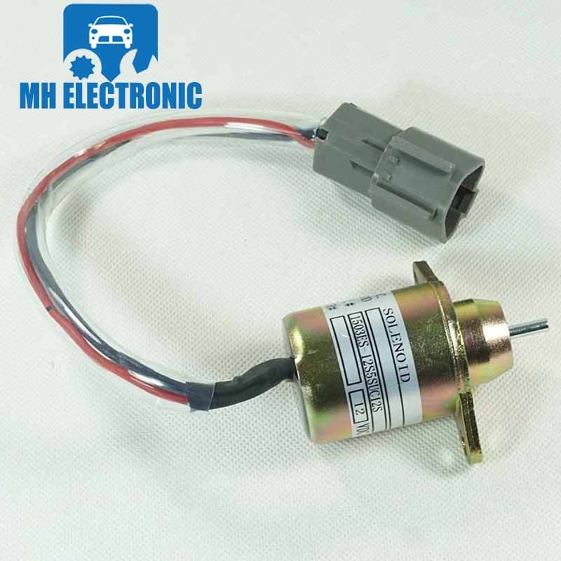 MH Electronic 12V Fuel Shutdown Diesel Shut Off Solenoid 1503ES-12S5SUC12S 1503ES12S5SUC12S For Yanmar J ohn D eere 119233-77932