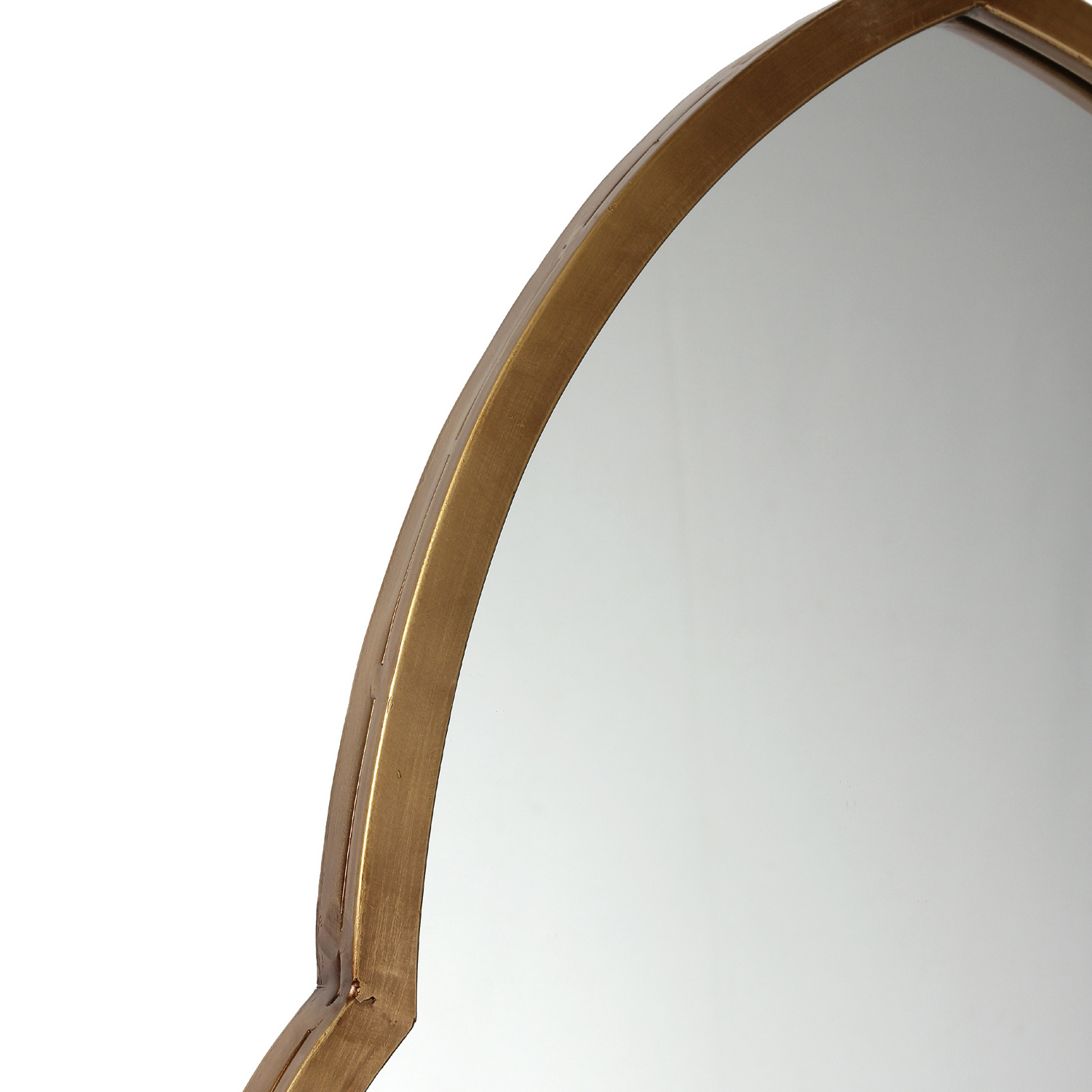 Best Sale Nordic Design Home Decoration Floor Standing Bronze Metal Frame Mirror