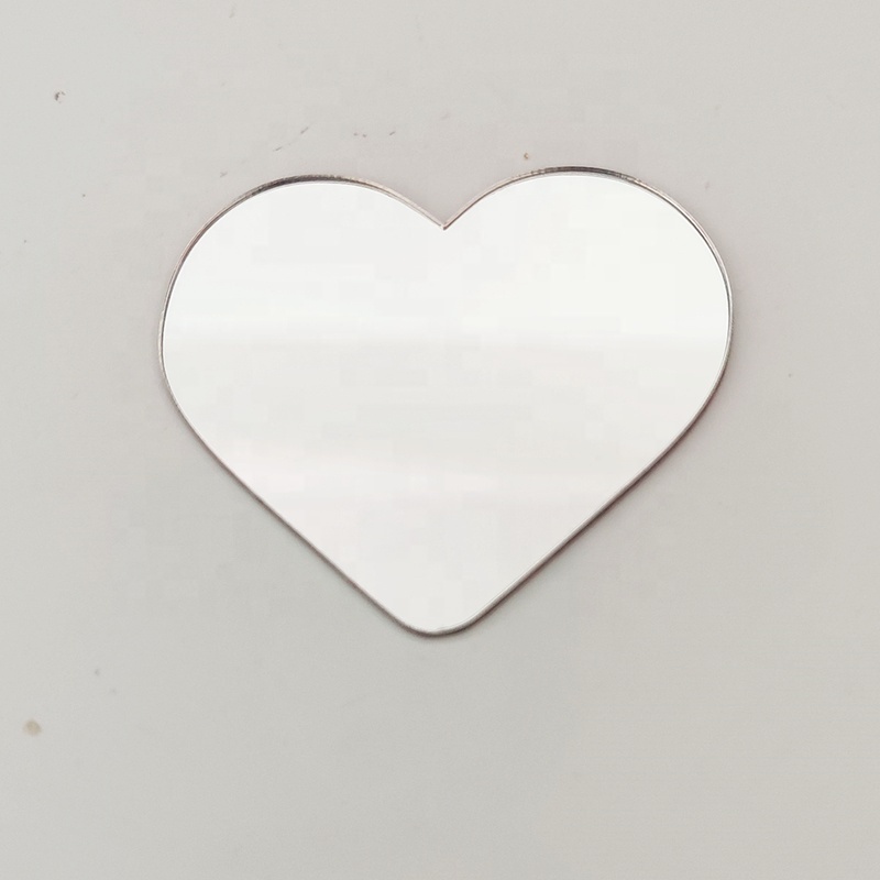 Removable heart shaped wall mirror sticker acrylic mirror wall sticker