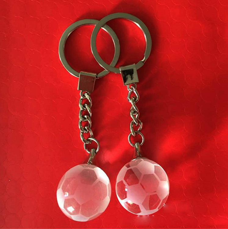 glass crystal sports baseball basketball volleyball football ball keyring MH-YS0432