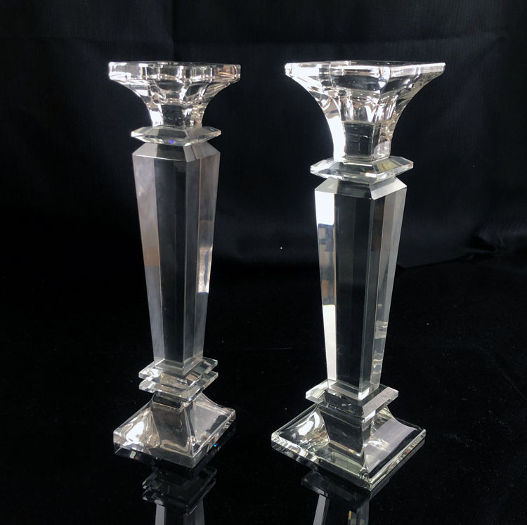 Crystal Glass Candle Holders MH-1728