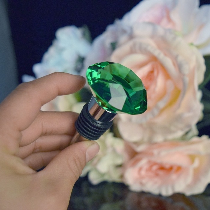 Colored Crystal Diamond Wine Bottle Stopper MH-QT0459