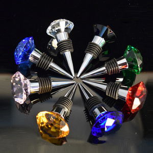 Colored Crystal Diamond Wine Bottle Stopper MH-QT0459