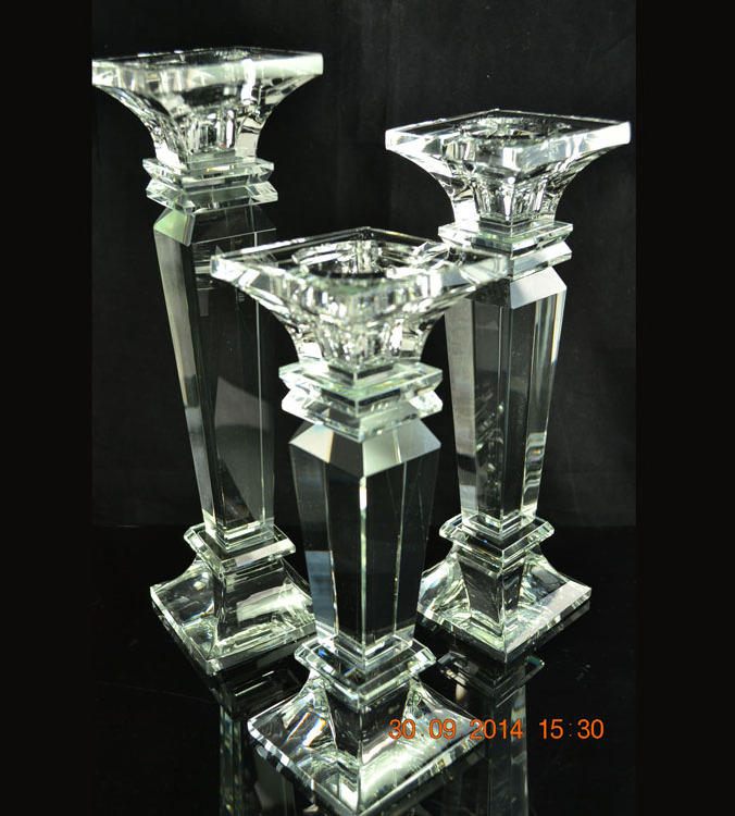 Crystal Glass Candle Holders MH-1728