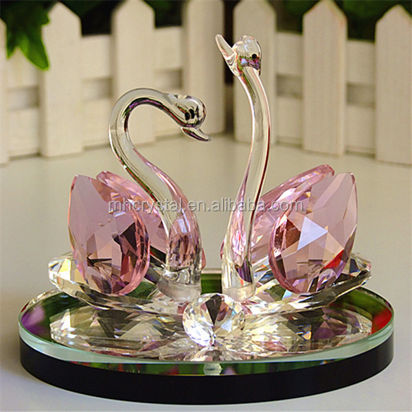 CRYSTAL Kissing Glass swan MH-D0428