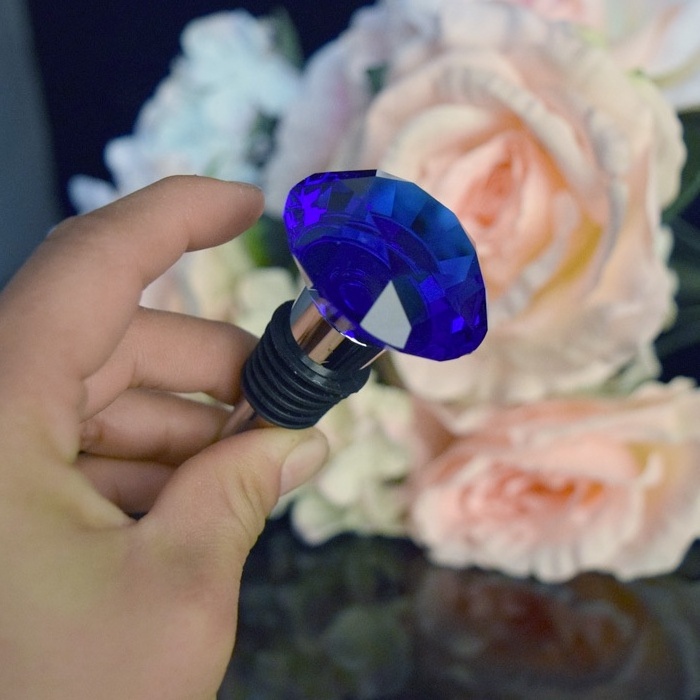 Colored Crystal Diamond Wine Bottle Stopper MH-QT0459