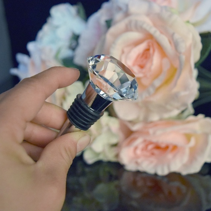 Colored Crystal Diamond Wine Bottle Stopper MH-QT0459