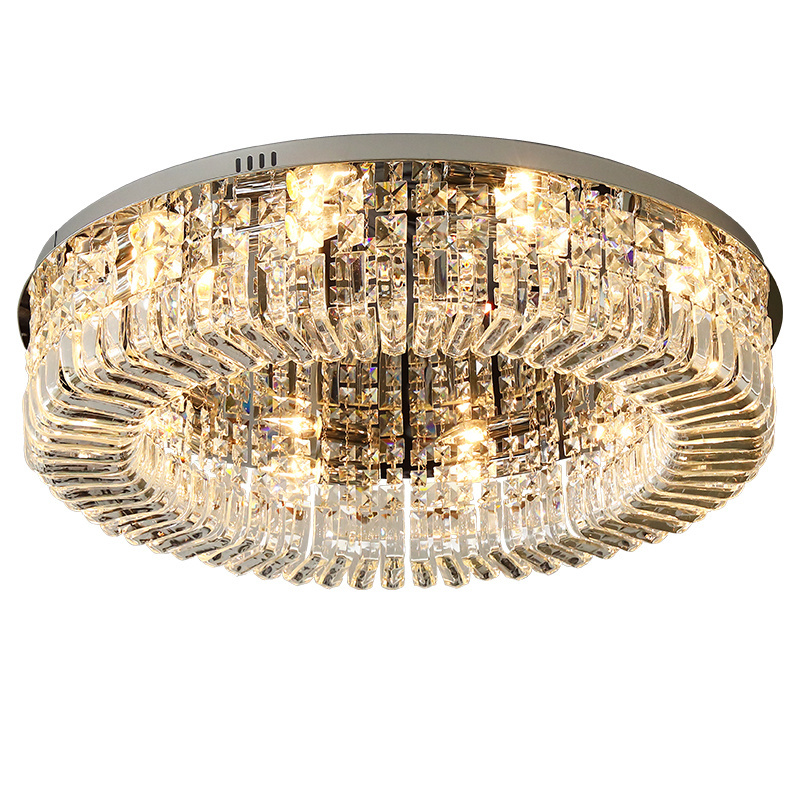 Modern Luxury K9 Crystal Chandelier European Style Gold Ceiling Light Unique Shape Lighting for Dining Bedroom Office Villa