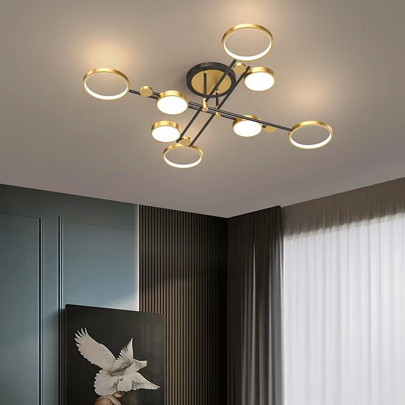 New arrivals Bedroom Decoration LED Small Ceiling Hanging Aluminum Lifting Freely Acrylic Chandeliers & pendant lights