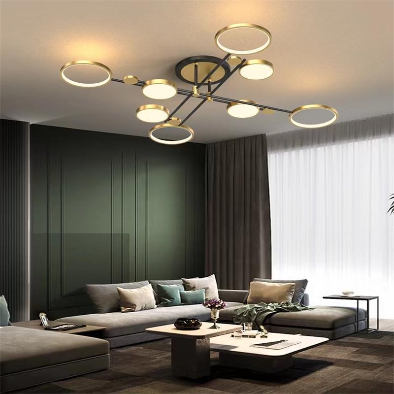 New arrivals Bedroom Decoration LED Small Ceiling Hanging Aluminum Lifting Freely Acrylic Chandeliers & pendant lights