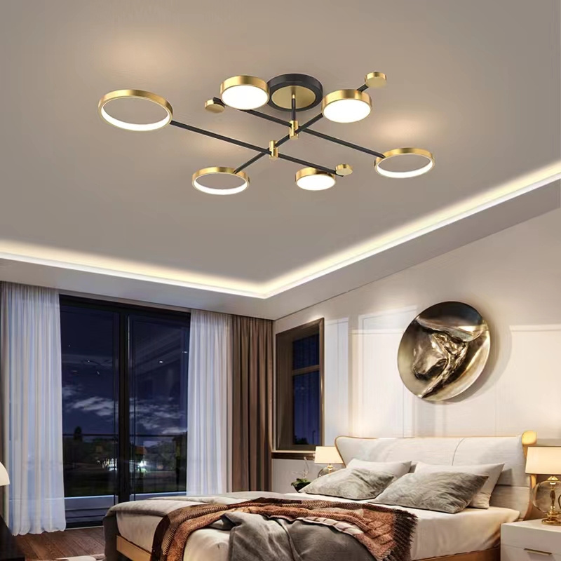 New arrivals Bedroom Decoration LED Small Ceiling Hanging Aluminum Lifting Freely Acrylic Chandeliers & pendant lights