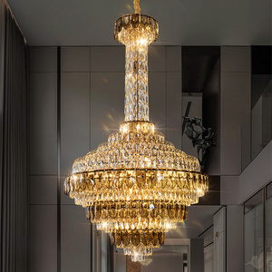 2023 New Crystal Lighting Chandelier Pendant Lights Smoky Gray Clear Crystal Ceiling Lights Modern Chandelier Luxury