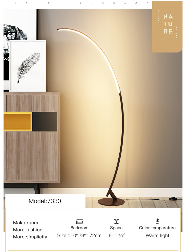 2023 Hot Sale Modern Corner Floor Lamp  Simple Lamp Bedroom Living Room Standing Led  Modern Lighting 110V/220V