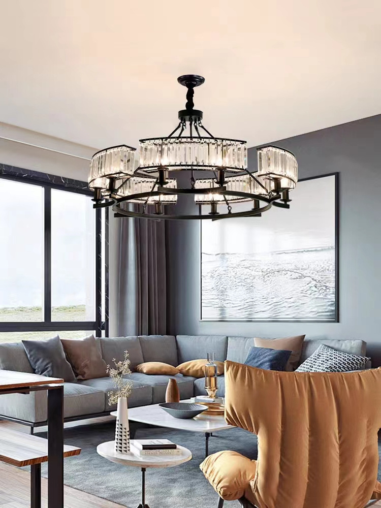 2023 Big Luster Large Chandelier For Lobby Living Room Bedroom Lustre Moderne Salon Gold LED Lights Crystal Chandelier Lighting