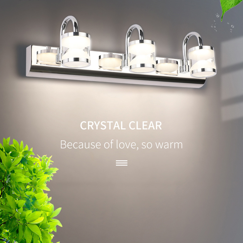 Waterproof Anti Fog Nordic Modern Hotel Decorative Fixture Indoor Unique Decoration Makeup Vanity Led Bathroom Mirror Lights