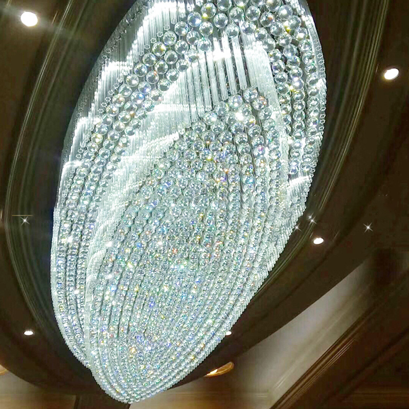 Chrome Crystal Chandelier Big Ceiling light Mounted Chandelier Modern Led Lighting Fixtures Made In China New 2020 Product