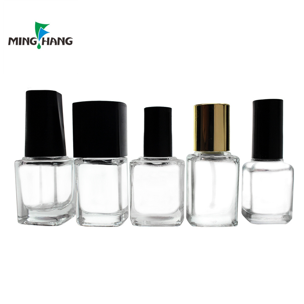 Rectangle Frosted Colorful Small Screen Printer Nail Polish Square Bottle