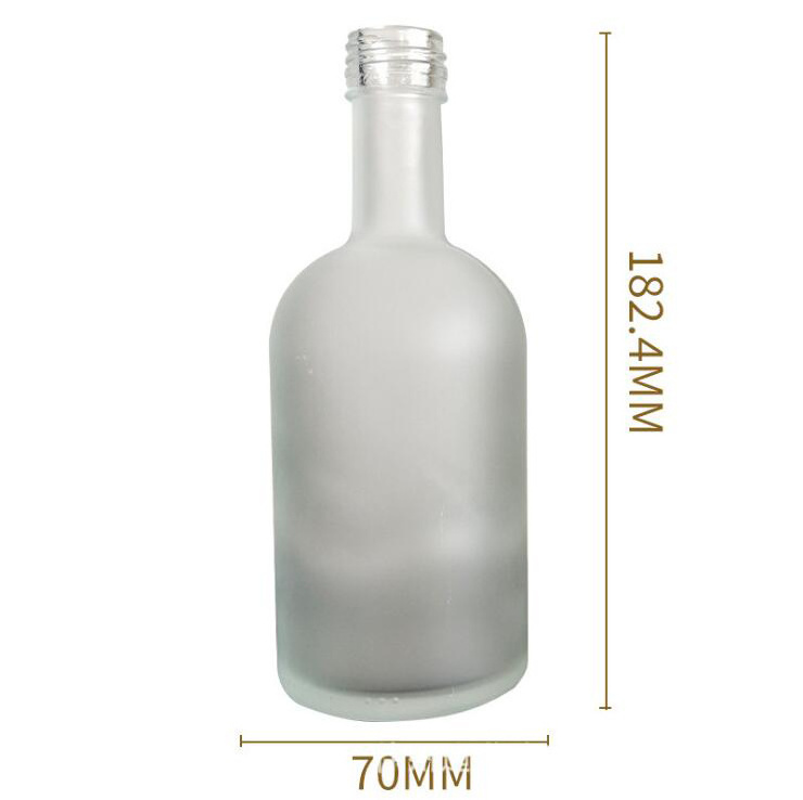 330 ML and 500 ML Clear Frosted Empty Vodka/Spirit/Liquor/ Wine Glass Bottle With Screw Lid