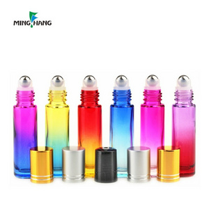 High Quality Thick Roller On Deodorant Bottles Stainless Steel Glass Ball 10Ml Essential Oil Glass 5ml Thick Roller Bottle