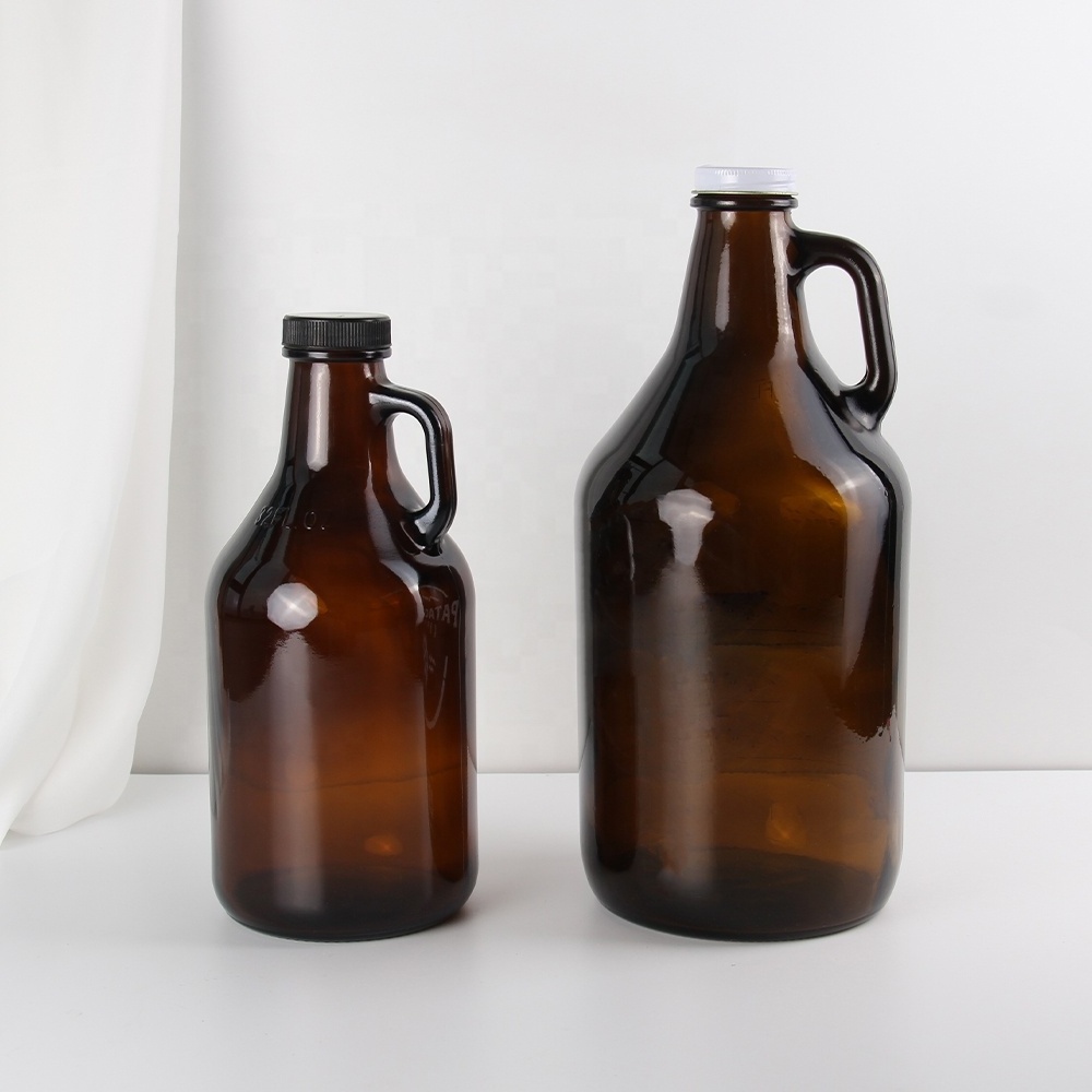 32 oz 1000ml Water Kombucha Amber Glass Wine Beer Growler 64 oz Half Gallon Jugs Bottles