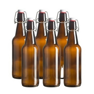 Recycled Empty Amber 330m 750ml 500ml 1 liter beer beverage glass swing top bottles Wholesale