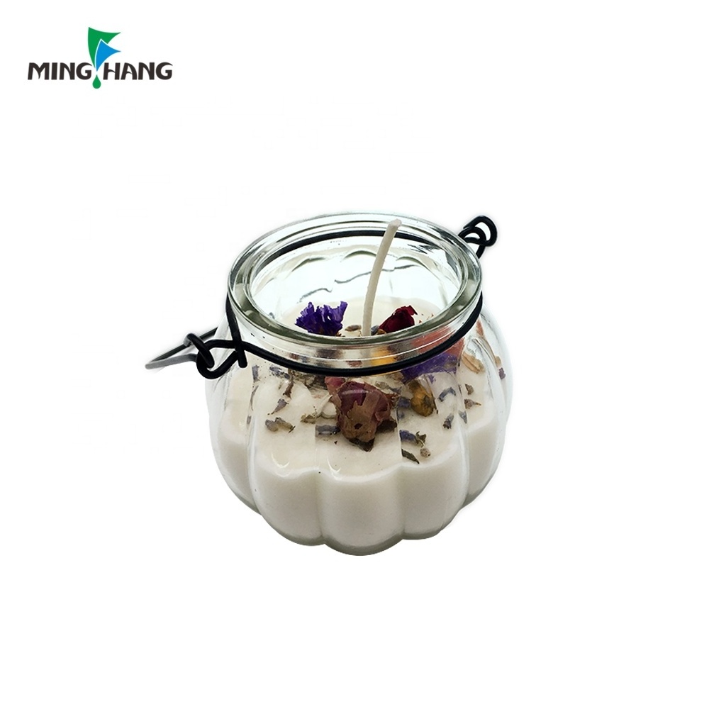 Hot selling 8oz 30 cl glass reusable spiritual stone sublimation solid white candle jar