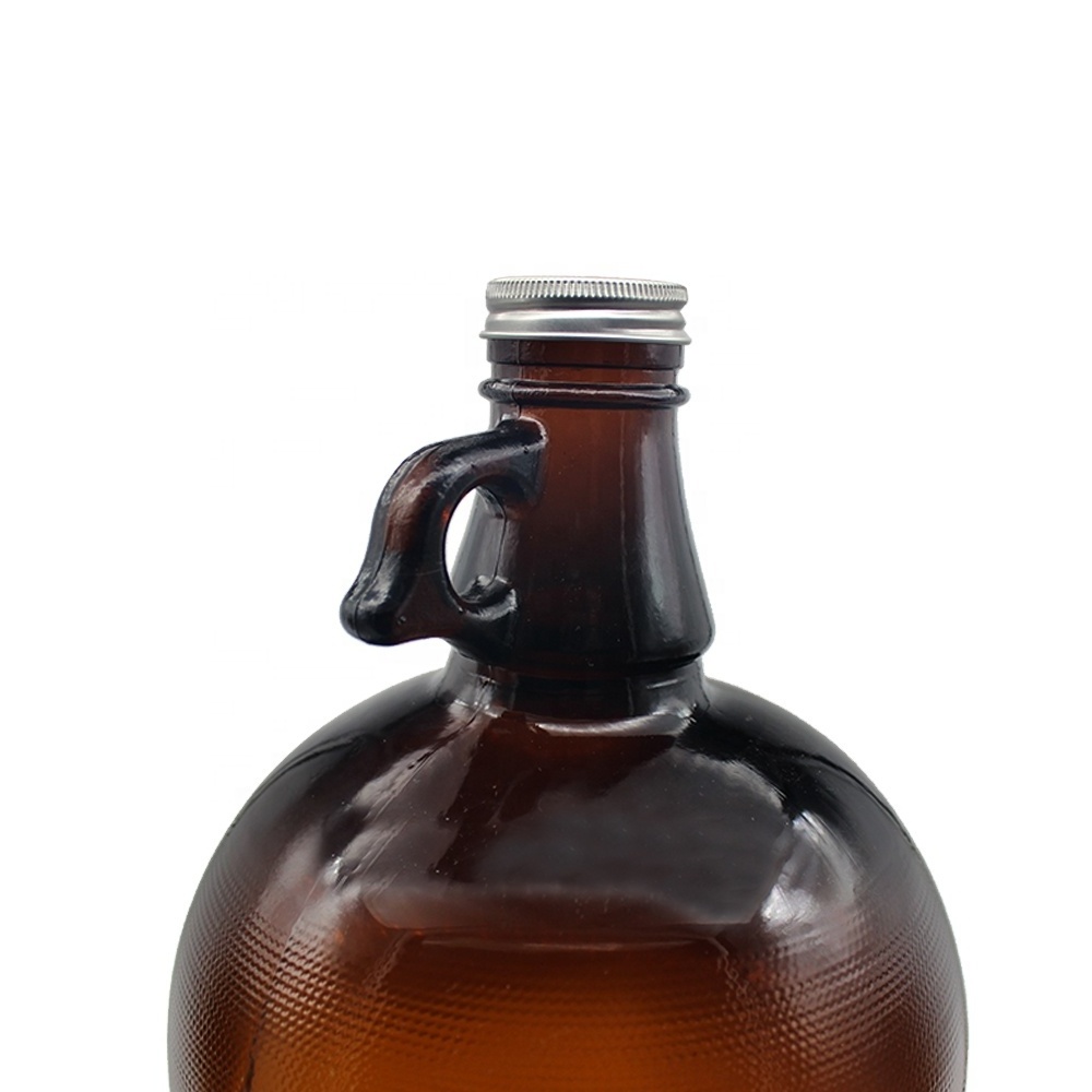 Home Brewing Brown growler kombucha 128oz 4L beer 1 Gallon glass jug with handle carboys