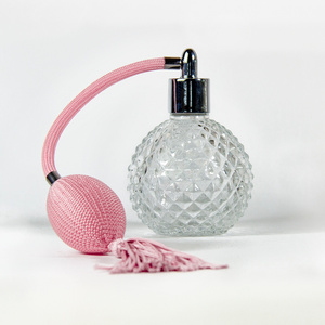 Hot Sale 100ml Vintage Ball Shape Perfume Bottle With Gas Bag Atomizer Spray