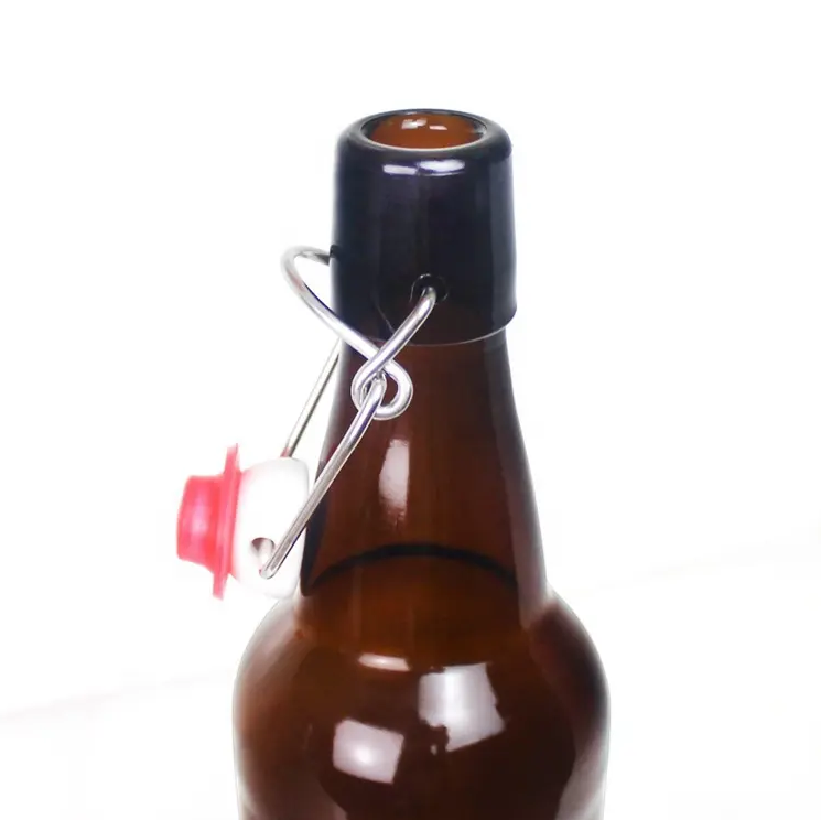 Home Brewing Airtight Brown Amber Beer Empty EZ Cap 330ml 500ml 750ml Glass Swing Top Bottle