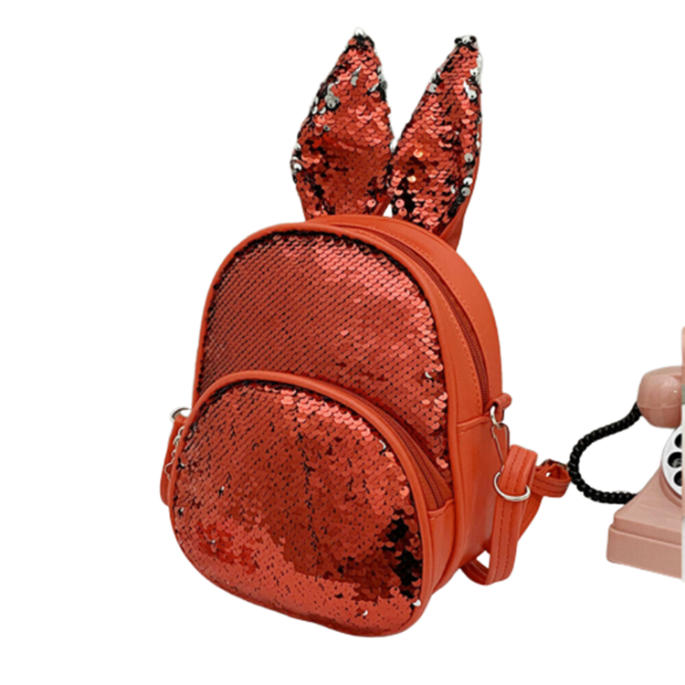 New arrival fancy cute rabbit backpack for kids sequins child backpack kids school bags for girls