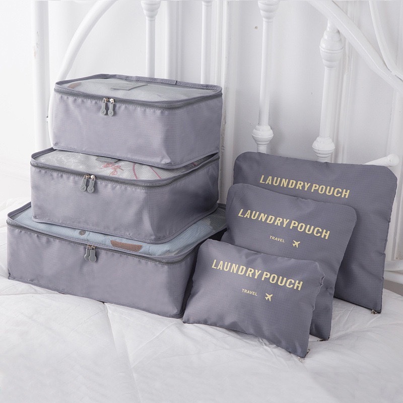 Travel Bag 6-piece set Oxford Cloth Storage Bags Suitcase Luggage Organizer Set For Clothing Underwear Socks Shoes Storage Bags