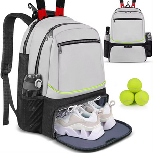 Factory Personalised Name Lightweight Tennis Backpack Customize Soft Little Patches Badminton Tennis Racket Backpack