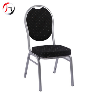 Hot sale commercial furniture general used black aluminum stacking hotel hospitality banquet chairs