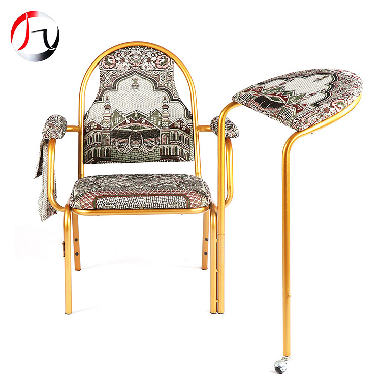 Hot sale Stackable metal salah chair Islamic prayer chairs for muslim church