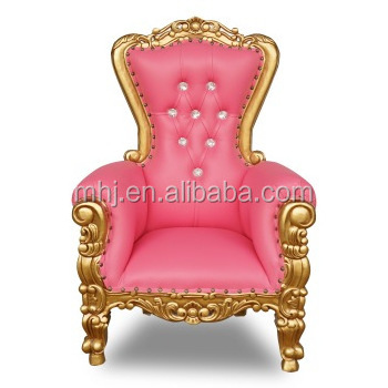 luxury high back kids king throne chairs pink throne chair