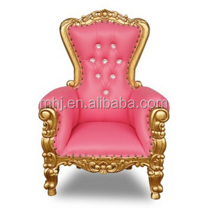 luxury high back kids king throne chairs pink throne chair