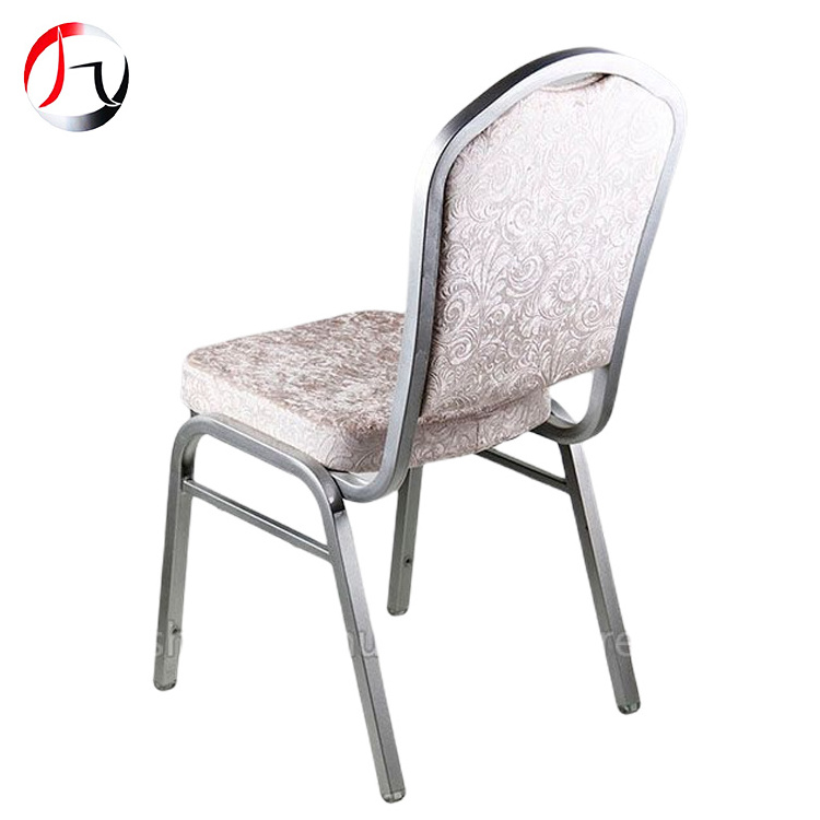 Wholesale hotel party stackable aluminium fabric upholstered padded throne banquet chair for banquet hall