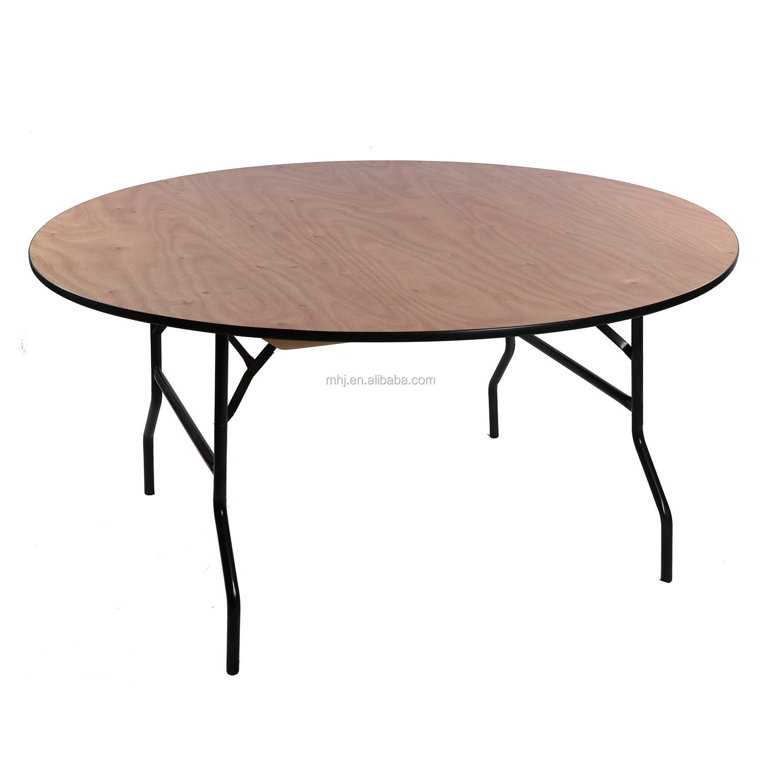 wholesale plywood wedding event restaurant steel frame wooden folding used round  banquet table