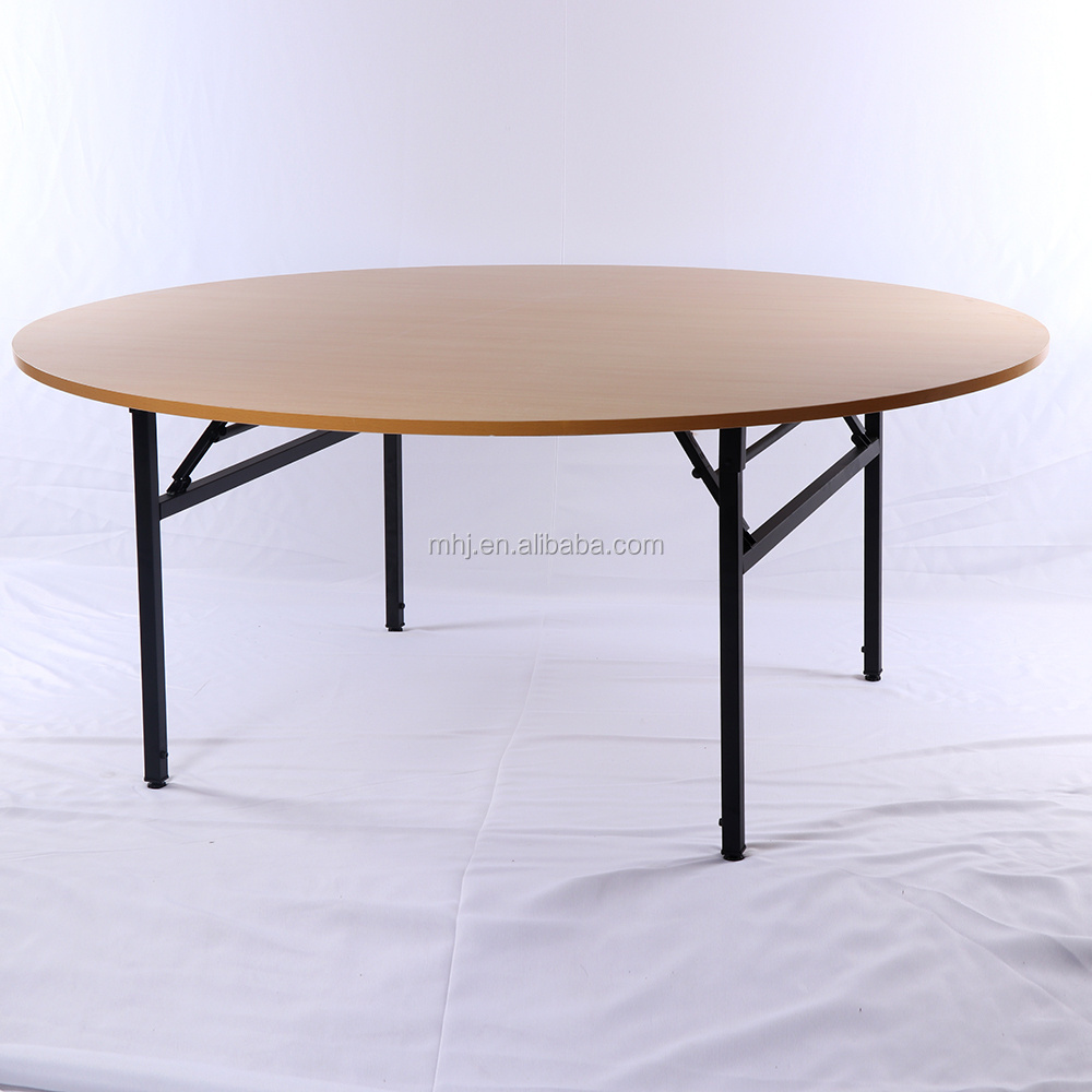 wholesale hotel events laminate wood folding banquet tables round tables