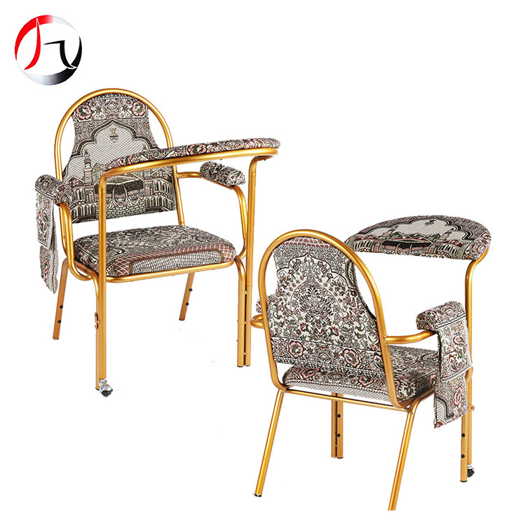 Hot sale Stackable metal salah chair Islamic prayer chairs for muslim church