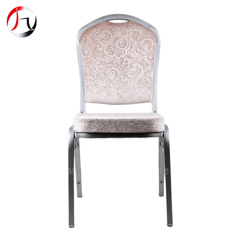 Wholesale hotel party stackable aluminium fabric upholstered padded throne banquet chair for banquet hall